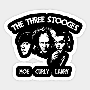 Funny Three Comedy Movie - White Stencil Sticker